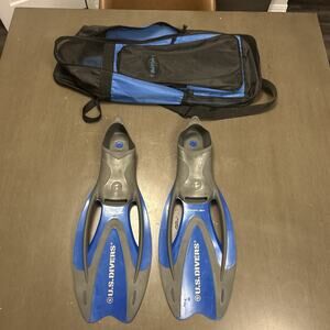 US Divers Proflex Flippers Fins for Scuba Diving & Snorkeling Sz M 6.5-8 W/Bag